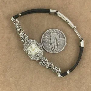 Vintage 1940-1950\'s Bevex Ladies Watch Swiss Made With Marcasite Gems Bevex | Accessories | Vintage 941950s Bevex Ladies Watch  main image 2